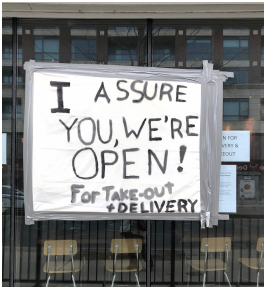 Makeshift signs like these appeared all over Baltimore, Maryland during the early stages of COVID-19